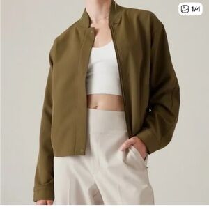 Athleta Olive Bomber Jacket size XS